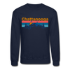 Chattanooga, Tennessee Sweatshirt - Retro Mountain & Birds Chattanooga Crewneck Sweatshirt