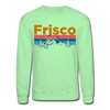Frisco, Colorado Sweatshirt - Retro Mountain & Birds Frisco Crewneck Sweatshirt - lime
