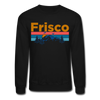 Frisco, Colorado Sweatshirt - Retro Mountain & Birds Frisco Crewneck Sweatshirt - black