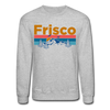 Frisco, Colorado Sweatshirt - Retro Mountain & Birds Frisco Crewneck Sweatshirt - heather gray