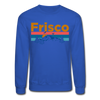 Frisco, Colorado Sweatshirt - Retro Mountain & Birds Frisco Crewneck Sweatshirt - royal blue
