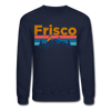 Frisco, Colorado Sweatshirt - Retro Mountain & Birds Frisco Crewneck Sweatshirt - navy
