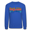 Park City, Utah Sweatshirt - Retro Mountain & Birds Park City Crewneck Sweatshirt - royal blue