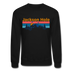 Jackson Hole, Wyoming Sweatshirt - Retro Mountain & Birds Jackson Hole Crewneck Sweatshirt - black