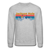 Jackson Hole, Wyoming Sweatshirt - Retro Mountain & Birds Jackson Hole Crewneck Sweatshirt - heather gray