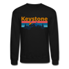 Keystone, Colorado Sweatshirt - Retro Mountain & Birds Keystone Crewneck Sweatshirt
