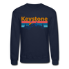 Keystone, Colorado Sweatshirt - Retro Mountain & Birds Keystone Crewneck Sweatshirt