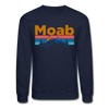 Moab, Utah Sweatshirt - Retro Mountain & Birds Moab Crewneck Sweatshirt