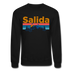 Salida, Colorado Sweatshirt - Retro Mountain & Birds Salida Crewneck Sweatshirt - black