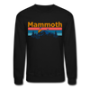 Mammoth, California Sweatshirt - Retro Mountain & Birds Mammoth Crewneck Sweatshirt - black