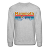 Mammoth, California Sweatshirt - Retro Mountain & Birds Mammoth Crewneck Sweatshirt - heather gray