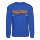 Steamboat, Colorado Sweatshirt - Retro Mountain & Birds Steamboat Crewneck Sweatshirt - royal blue