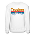 Truckee, California Sweatshirt - Retro Mountain & Birds Truckee Crewneck Sweatshirt - white