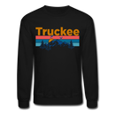 Truckee, California Sweatshirt - Retro Mountain & Birds Truckee Crewneck Sweatshirt - black