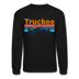 Truckee, California Sweatshirt - Retro Mountain & Birds Truckee Crewneck Sweatshirt - black