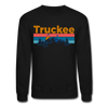 Truckee, California Sweatshirt - Retro Mountain & Birds Truckee Crewneck Sweatshirt