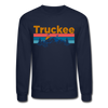 Truckee, California Sweatshirt - Retro Mountain & Birds Truckee Crewneck Sweatshirt
