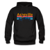 Asheville, North Carolina Hoodie - Retro Mountain & Birds Asheville Hooded Sweatshirt - black
