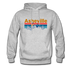 Asheville, North Carolina Hoodie - Retro Mountain & Birds Asheville Hooded Sweatshirt - heather gray
