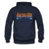 Asheville, North Carolina Hoodie - Retro Mountain & Birds Asheville Hooded Sweatshirt - navy