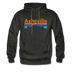 Asheville, North Carolina Hoodie - Retro Mountain & Birds Asheville Hooded Sweatshirt - charcoal gray