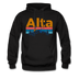 Alta, Utah Hoodie - Retro Mountain & Birds Alta Hooded Sweatshirt - black