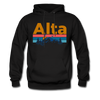 Alta, Utah Hoodie - Retro Mountain & Birds Alta Hooded Sweatshirt