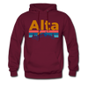 Alta, Utah Hoodie - Retro Mountain & Birds Alta Hooded Sweatshirt