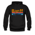 Banff, Canada Hoodie - Retro Mountain & Birds Banff Hooded Sweatshirt - black