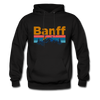 Banff, Canada Hoodie - Retro Mountain & Birds Banff Hooded Sweatshirt