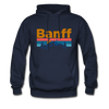 Banff, Canada Hoodie - Retro Mountain & Birds Banff Hooded Sweatshirt