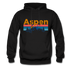 Aspen, Colorado Hoodie - Retro Mountain & Birds Aspen Hooded Sweatshirt - black