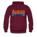 Aspen, Colorado Hoodie - Retro Mountain & Birds Aspen Hooded Sweatshirt - burgundy