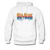 Big Bear, California Hoodie - Retro Mountain & Birds Big Bear Hooded Sweatshirt - white