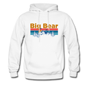 Big Bear, California Hoodie - Retro Mountain & Birds Big Bear Hooded Sweatshirt - white