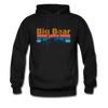 Big Bear, California Hoodie - Retro Mountain & Birds Big Bear Hooded Sweatshirt - black