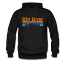 Big Bear, California Hoodie - Retro Mountain & Birds Big Bear Hooded Sweatshirt - black