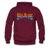 Big Bear, California Hoodie - Retro Mountain & Birds Big Bear Hooded Sweatshirt - burgundy