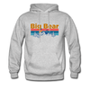 Big Bear, California Hoodie - Retro Mountain & Birds Big Bear Hooded Sweatshirt