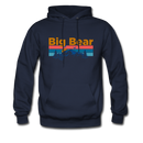 Big Bear, California Hoodie - Retro Mountain & Birds Big Bear Hooded Sweatshirt - navy