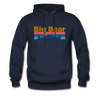 Big Bear, California Hoodie - Retro Mountain & Birds Big Bear Hooded Sweatshirt