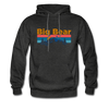 Big Bear, California Hoodie - Retro Mountain & Birds Big Bear Hooded Sweatshirt - charcoal gray