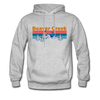 Beaver Creek, Colorado Hoodie - Retro Mountain & Birds Beaver Creek Hooded Sweatshirt - heather gray