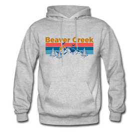 Beaver Creek, Colorado Hoodie - Retro Mountain & Birds Beaver Creek Hooded Sweatshirt