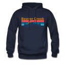 Beaver Creek, Colorado Hoodie - Retro Mountain & Birds Beaver Creek Hooded Sweatshirt - navy