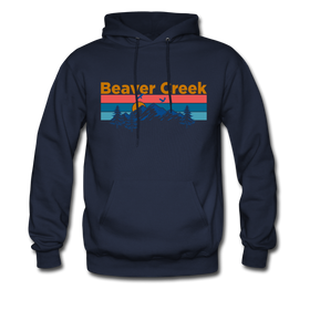 Beaver Creek, Colorado Hoodie - Retro Mountain & Birds Beaver Creek Hooded Sweatshirt