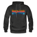 Beaver Creek, Colorado Hoodie - Retro Mountain & Birds Beaver Creek Hooded Sweatshirt - charcoal gray
