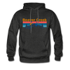 Beaver Creek, Colorado Hoodie - Retro Mountain & Birds Beaver Creek Hooded Sweatshirt - charcoal gray