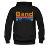 Bend, Oregon Hoodie - Retro Mountain & Birds Bend Hooded Sweatshirt - black