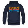 Bend, Oregon Hoodie - Retro Mountain & Birds Bend Hooded Sweatshirt - navy